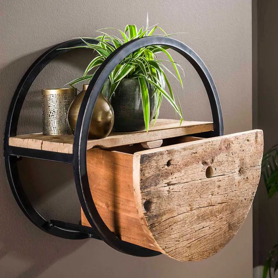 Pharao24 Hängeregal Gabrun> Wohnzimmerregale|Massivholzregale