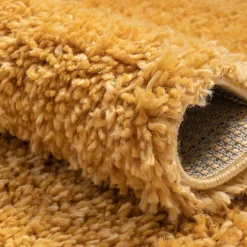 Teppiche*Pharao24 Hochflor Teppich Goldgelb Sesedra