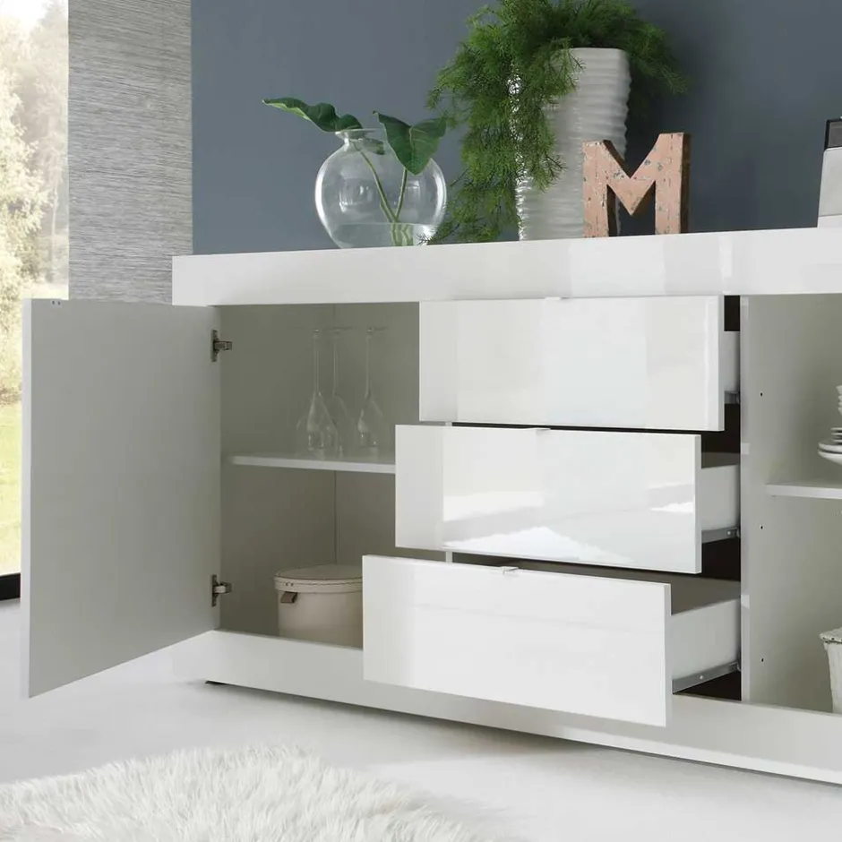 Esszimmerkommoden|Wohnzimmerkommoden*Pharao24 Hochglanz Anrichte Deconda