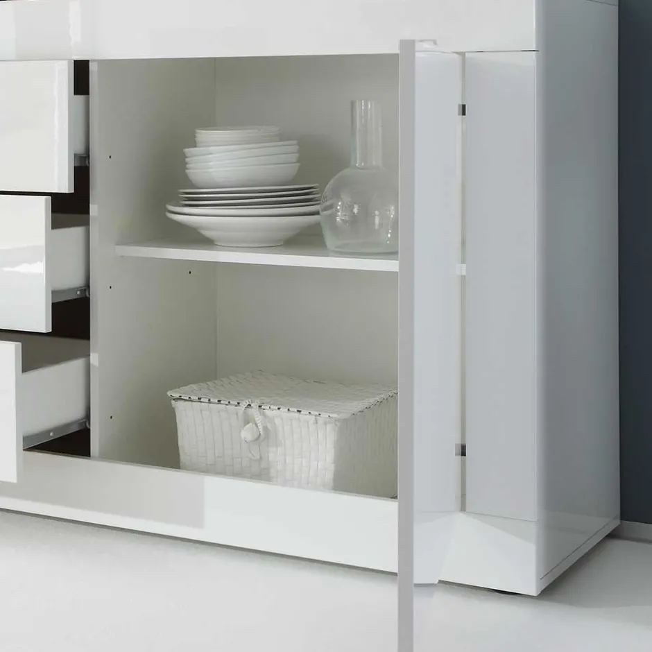 Esszimmerkommoden|Wohnzimmerkommoden*Pharao24 Hochglanz Anrichte Deconda