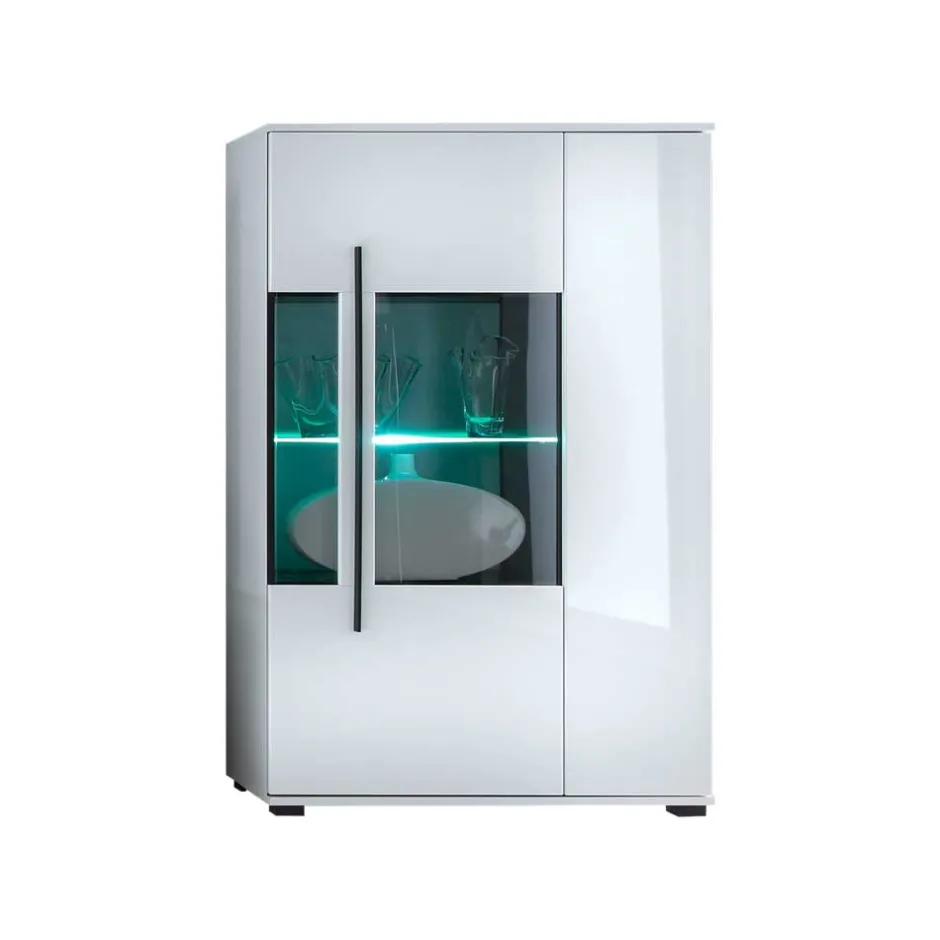 Pharao24 Hochglanz Highboard Bistian> Stauraumvitrinen|Highboards