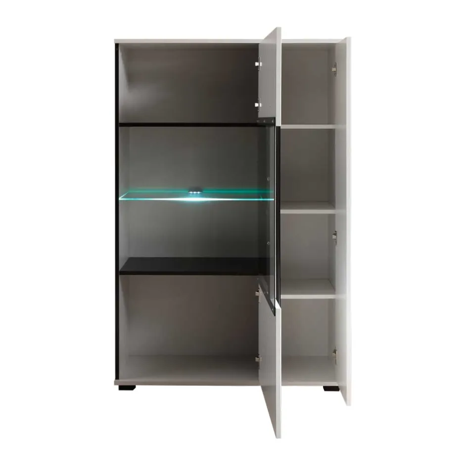 Pharao24 Hochglanz Highboard Bistian> Stauraumvitrinen|Highboards