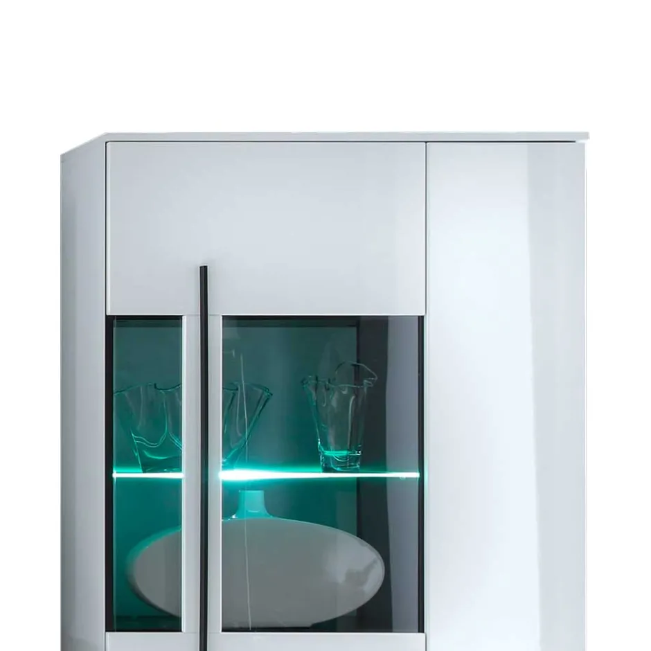 Pharao24 Hochglanz Highboard Bistian> Stauraumvitrinen|Highboards