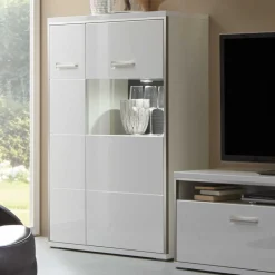 Esszimmerkommoden|Wohnzimmerkommoden*Pharao24 Hochglanz Highboard Lefaria