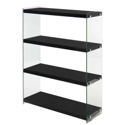 Pharao24 Hochglanz Regal Carnin> Wohnzimmerregale|Glasregale