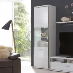Vitrinenschrank|Wohnzimmervitrinen*Pharao24 Hochglanz Vitrine Lefaria