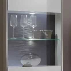 Vitrinenschrank|Wohnzimmervitrinen*Pharao24 Hochglanz Vitrine Lefaria