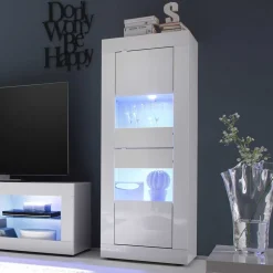 Wohnwand 300 Cm|Moderne Wohnwände*Pharao24 Hochglanz Wohnwand Deconda