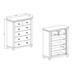 Küchenkommode|Flurkommoden*Pharao24 Hochkommode Olegano