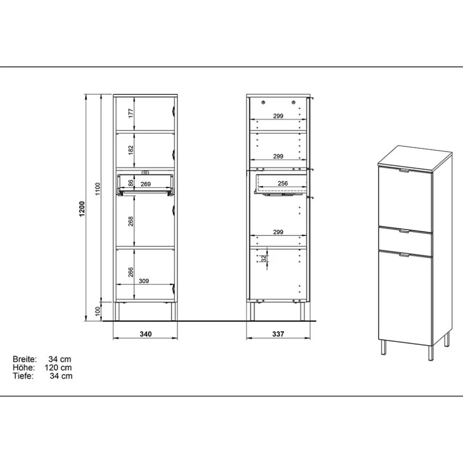 Pharao24 Hochschrank Mazuera> Bad Hochschränke