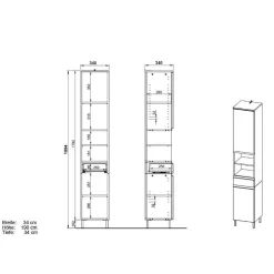 Bad Hochschränke*Pharao24 Hochschrank Pencras