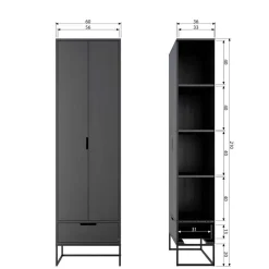 Vitrinenschrank|Wohnzimmervitrinen*Pharao24 Hochschrank Vanencia