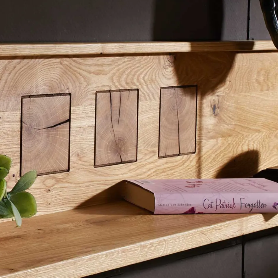 Pharao24 Hochwertiges Wandregal Cranados> Massivholzmöbel|Hängeregale