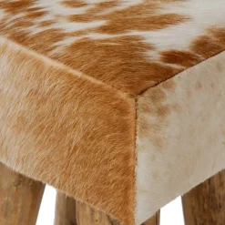 Sitzhocker*Pharao24 Hocker mit Fell Urak