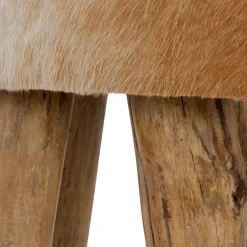 Sitzhocker*Pharao24 Hocker mit Fell Urak