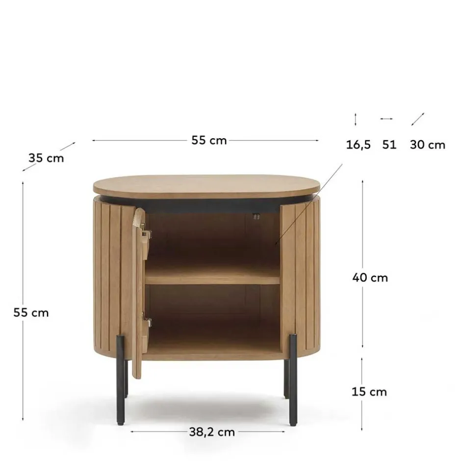Massivholz Kommoden|Nachtkommoden*Pharao24 Hohe Nachtkommode Firessa