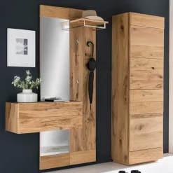 Massivholz Schränke|Dielenschränke*Pharao24 Hoher Garderobenschrank Elvorina