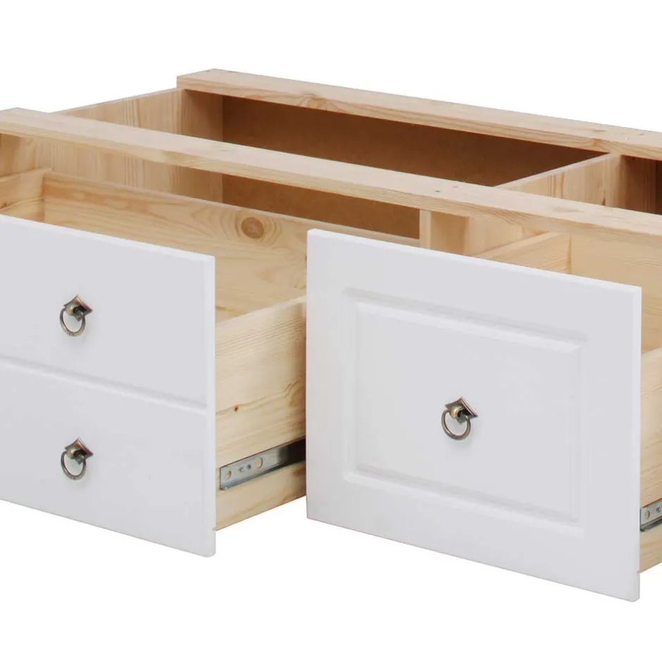 Doppelbetten|Funktionsbetten*Pharao24 Holz Doppelbett Sadanos