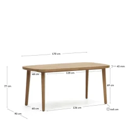 Gartenmöbel*Pharao24 Holz Gartentisch Nurcias