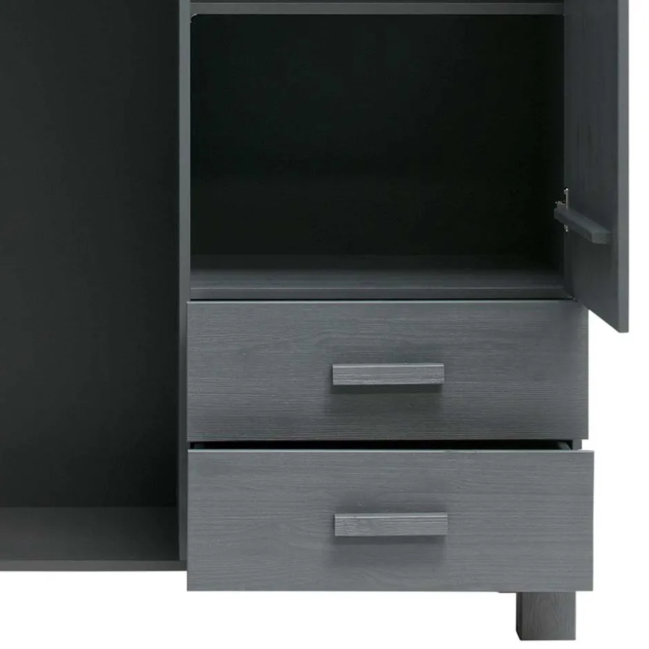 Pharao24 Holz Kleiderschrank Chalina> Drehtürenschränke|Massivholz Schränke