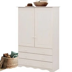 Wäscheschrank*Pharao24 Holz Wäscheschrank Vreya