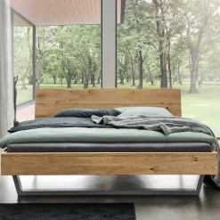 Komfortbetten|Doppelbetten*Pharao24 Holzbett Wildeiche Snaucia