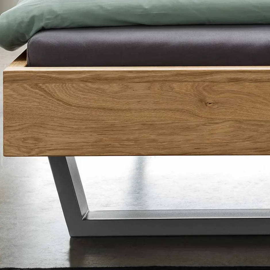 Komfortbetten|Doppelbetten*Pharao24 Holzbett Wildeiche Snaucia