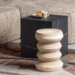 Hocker|Sitzhocker*Pharao24 Holzhocker rustikal Shoko