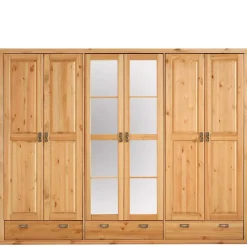 Massivholzmöbel|Drehtürenschränke*Pharao24 Holzkleiderschrank 245 cm Zvalonca