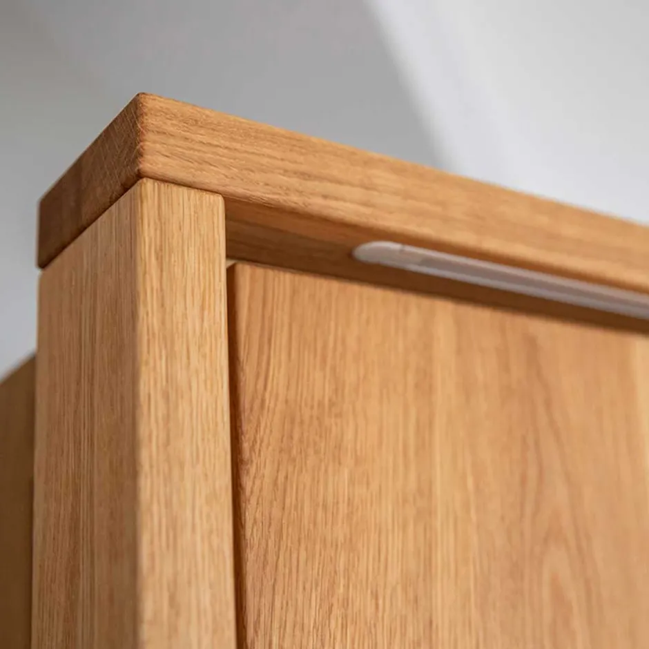 Pharao24 Holzkleiderschrank Bibliana> Massivholzmöbel|Drehtürenschränke