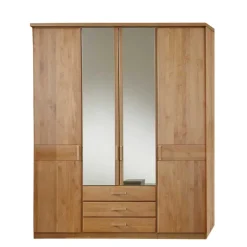 Pharao24 Holzkleiderschrank Bordana> Massivholzmöbel|Drehtürenschränke