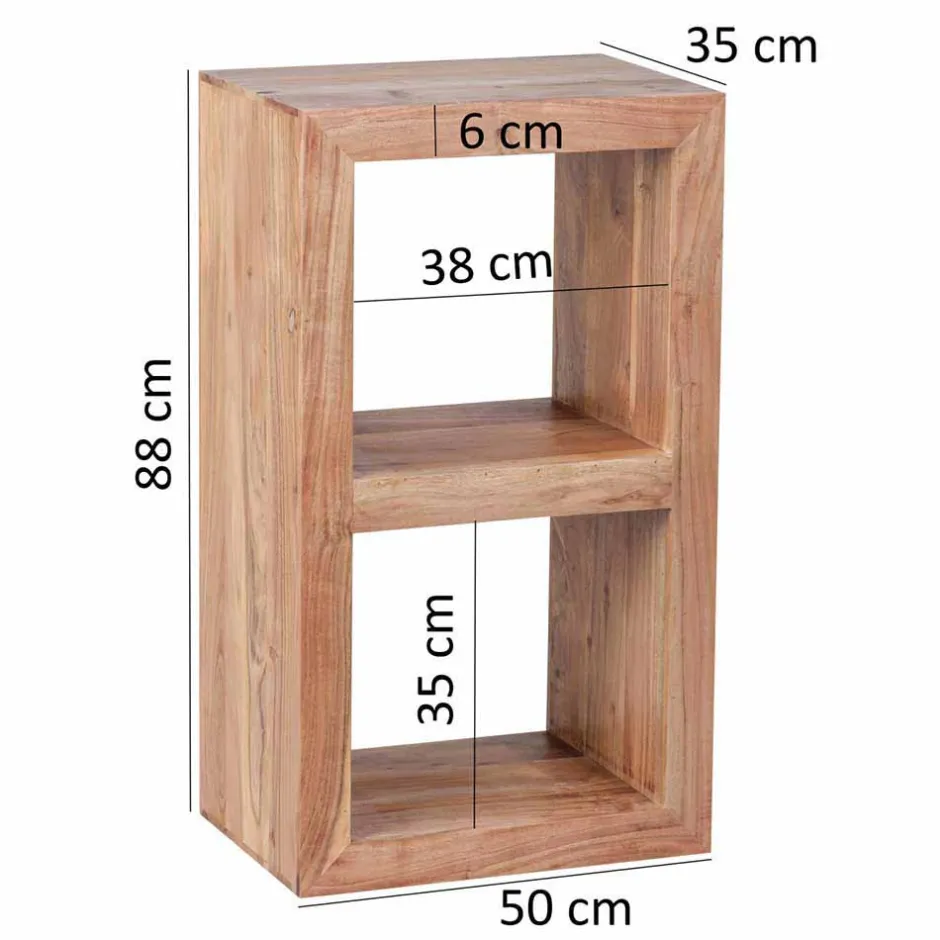 Pharao24 Holzregal Selvas> Wohnzimmerregale|Massivholzregale