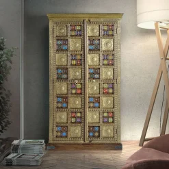 Pharao24 Holzschrank Massiv Carim> Massivholz Schränke|Dielenschränke