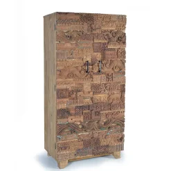 Pharao24 Holzschrank Massiv Celavio> Vitrinenschrank