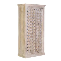 Vitrinenschrank*Pharao24 Holzschrank massiv Emra