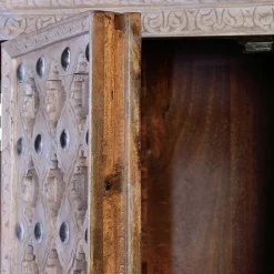 Vitrinenschrank*Pharao24 Holzschrank massiv Emra