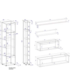 Wohnwand 300 Cm|Moderne Wohnwände*Pharao24 Home Office Schrankwand Uzniana