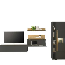 Wohnwand 300 Cm|Moderne Wohnwände*Pharao24 Homeoffice mit Schränken Uzniana