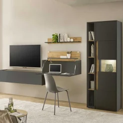 Wohnwand 300 Cm|Moderne Wohnwände*Pharao24 Homeoffice mit Schränken Uzniana