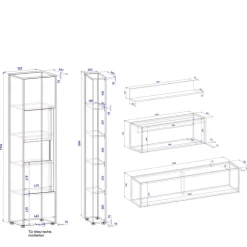 Wohnwand 300 Cm|Moderne Wohnwände*Pharao24 Homeoffice mit Schränken Uzniana