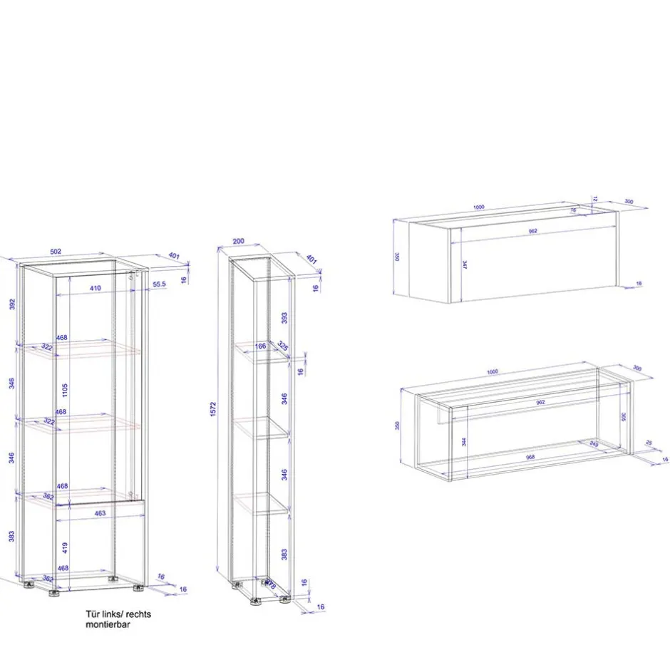 Moderne Wohnwände|Wohnwand 250 Cm*Pharao24 Homeoffice Wohnzimmer Uzniana