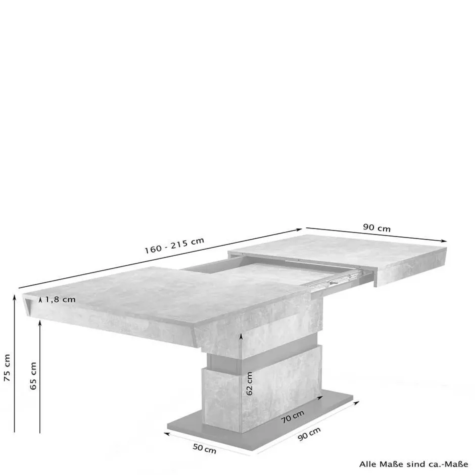 Pharao24 Industrial Esstisch Etzga> Ausziehtische