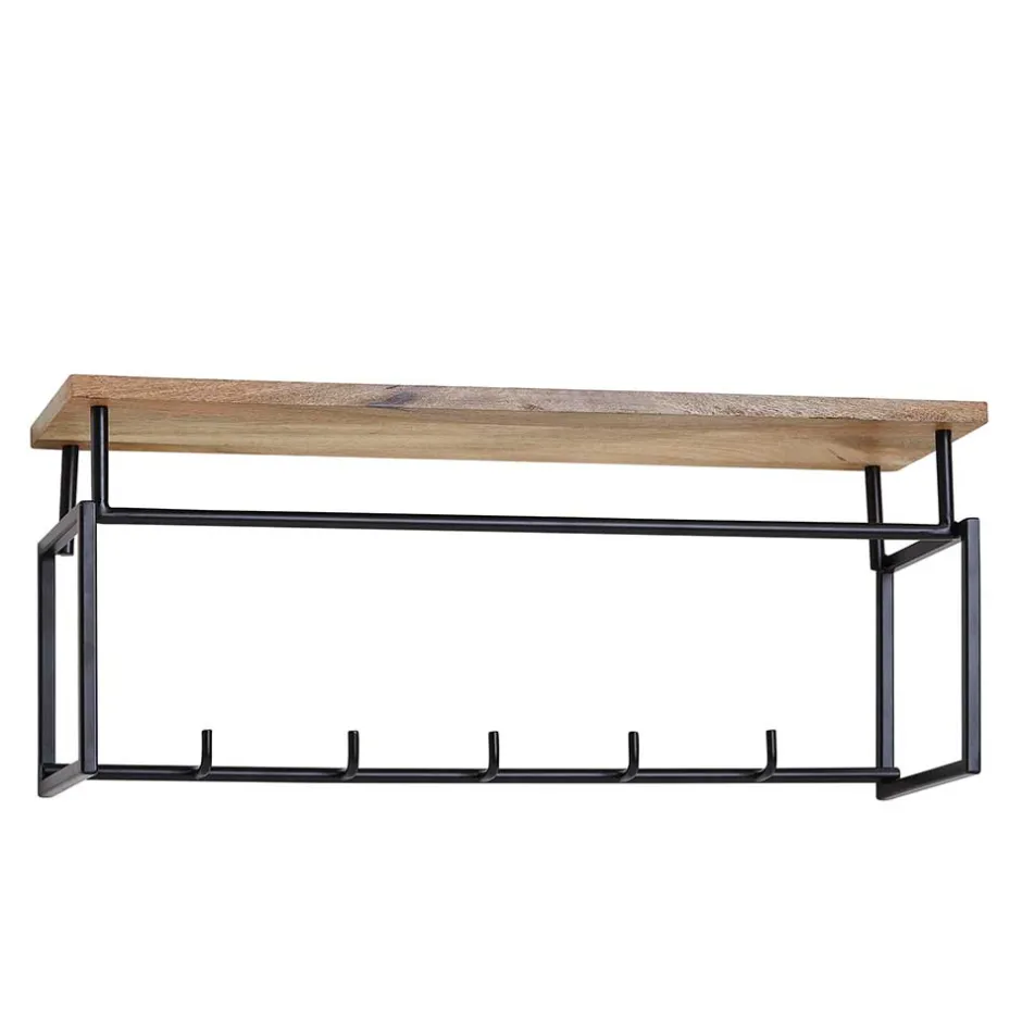 Pharao24 Industriestil Wandgarderobe Liron> Wandgarderoben|Massivholz Garderoben