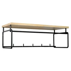 Wandgarderoben|Massivholz Garderoben*Pharao24 Industry Wandgarderobe Valnussa