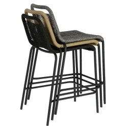 Sitzhocker*Pharao24 Küchenhocker schwarz Zimonetta