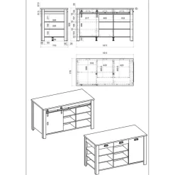 Spülenschrank*Pharao24 Kücheninsel Agazian