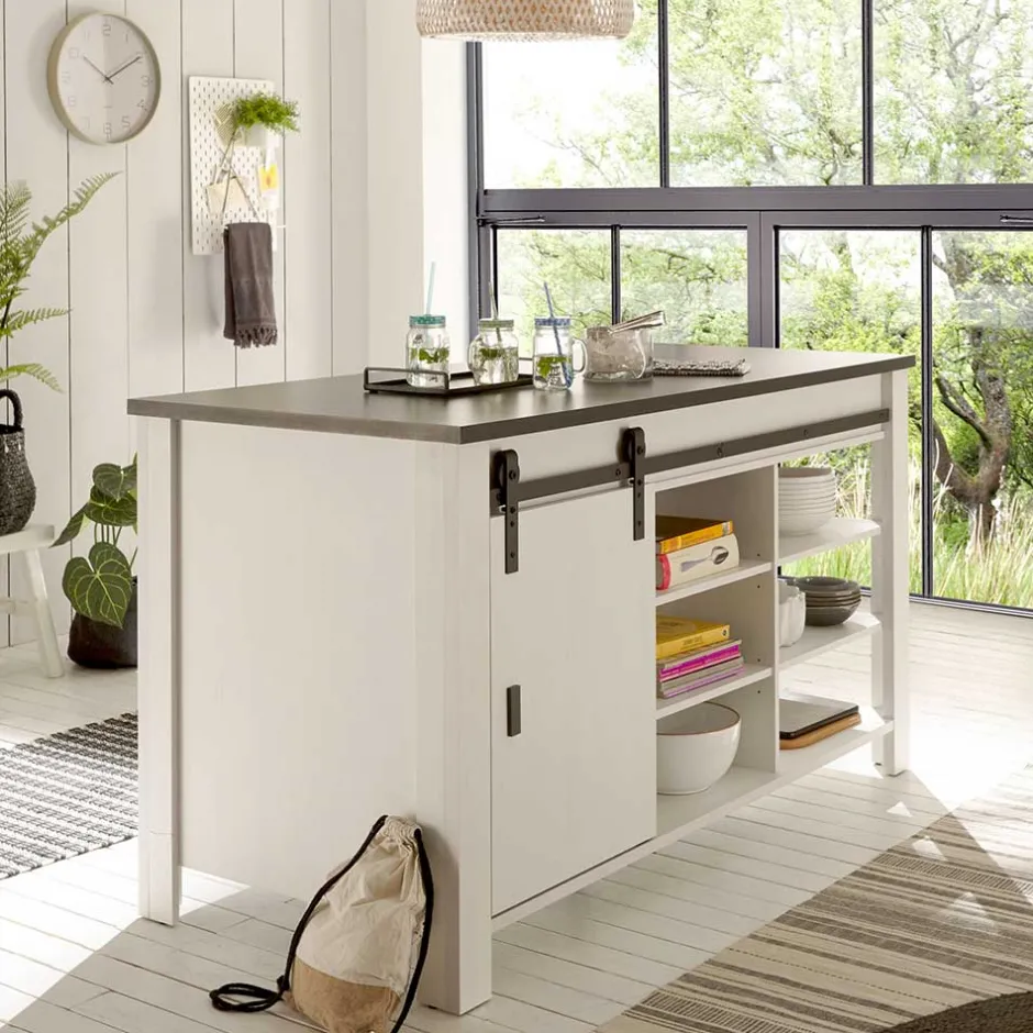 Spülenschrank*Pharao24 Kücheninsel Agazian