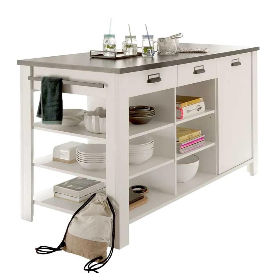 Spülenschrank*Pharao24 Kücheninsel Agazian