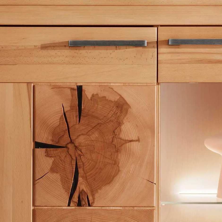 Wohnzimmerschrank|Wohnwand 300 Cm*Pharao24 Kernbuche TV Wohnwand Olmedo