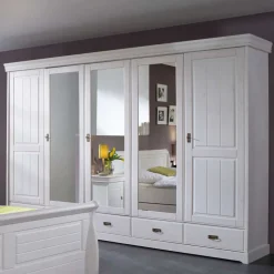 Pharao24 Kiefer Kleiderschrank Pigaro> Massivholz Schränke|Kleiderschränke